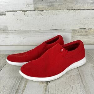 Merinos mens 12 red slip ons merino wool loafer shoes